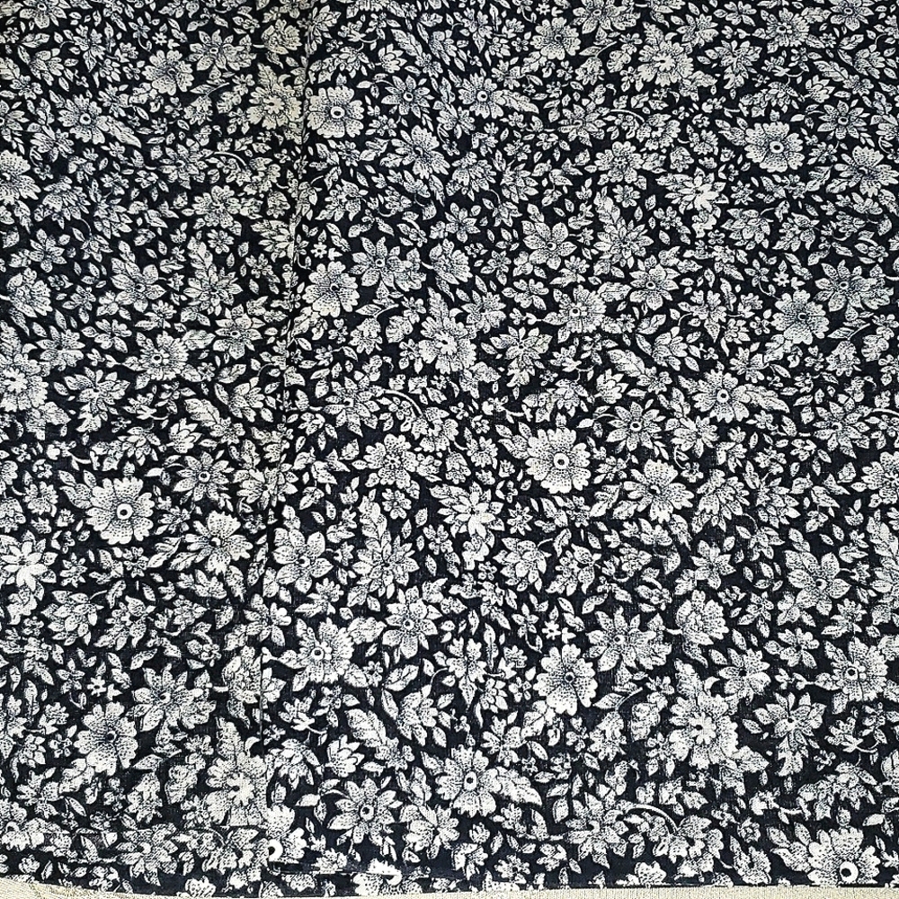 Fabric Chintz Cotton plain weave vintage floral 10.6 yards